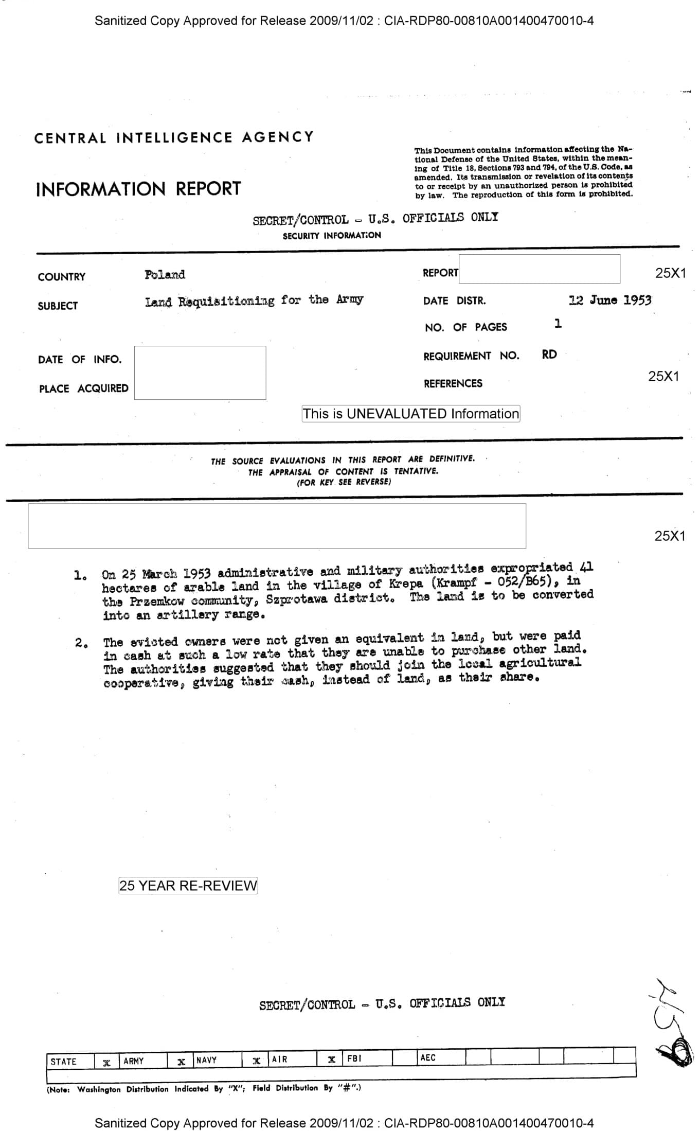 Kopia Raportu CIA - Strona 1