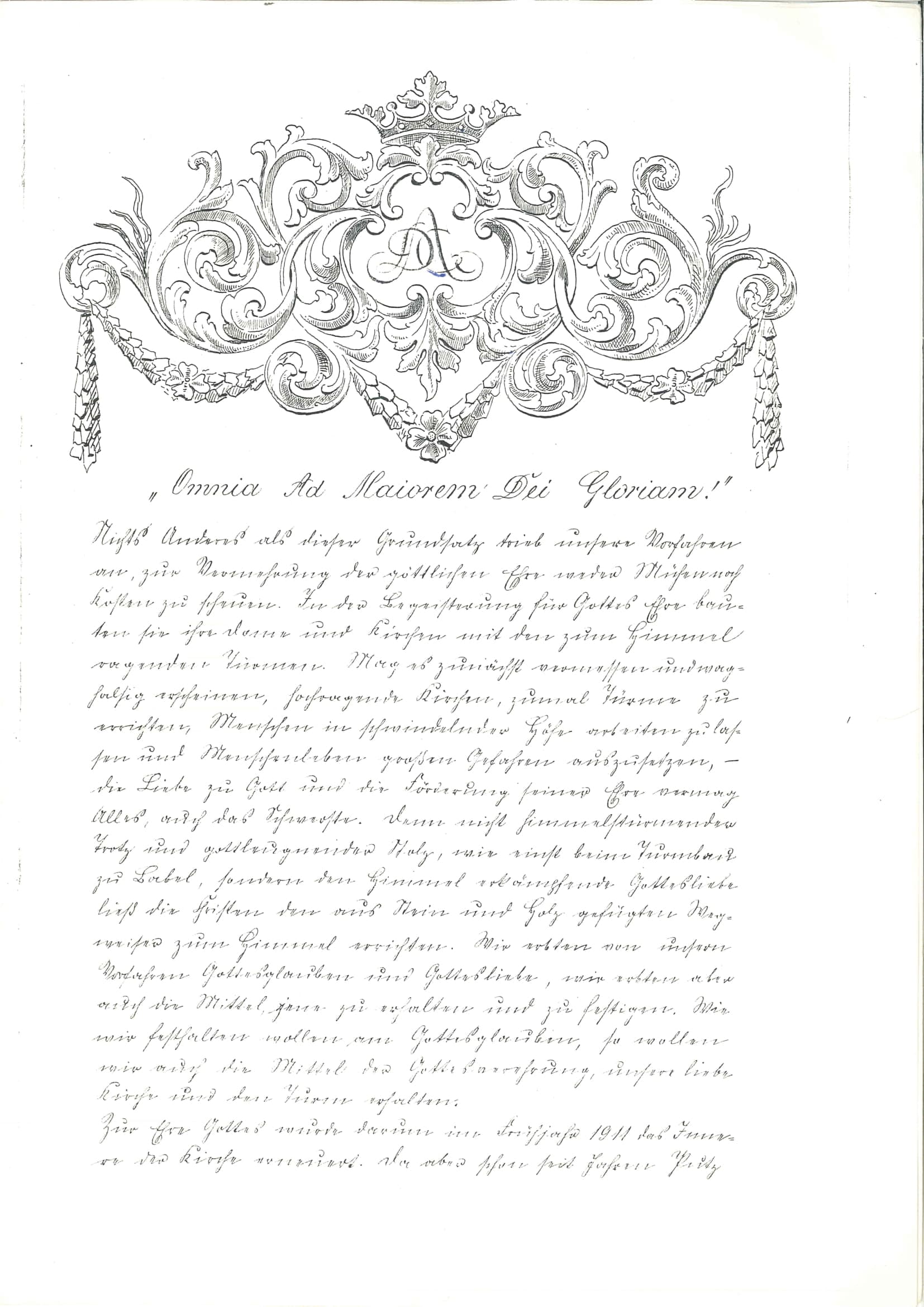 Kopia Dokumentu nr 1 znalezionego w główce wieży kościoła katolickiego - Strona 1