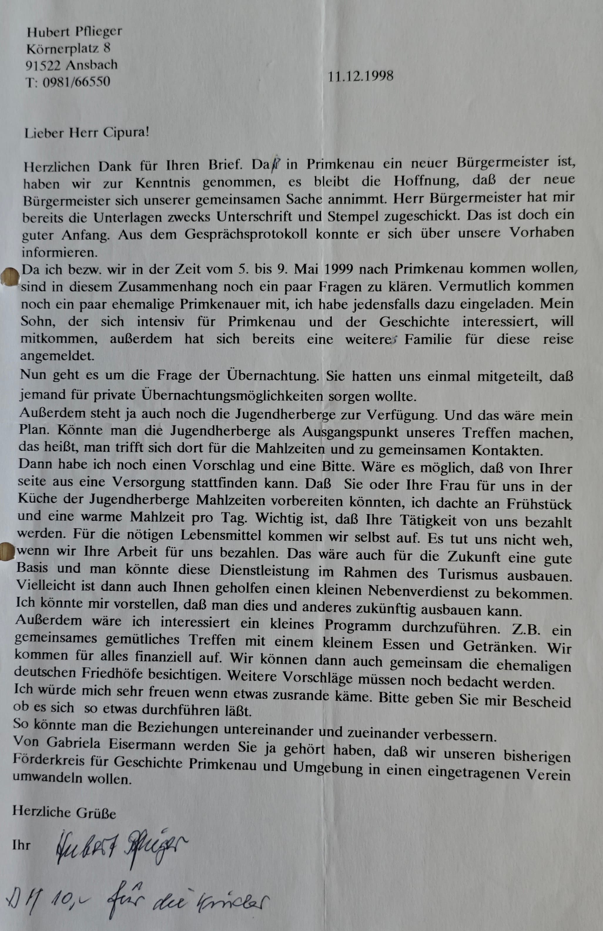 List od Hubert Pflieger - Strona 1