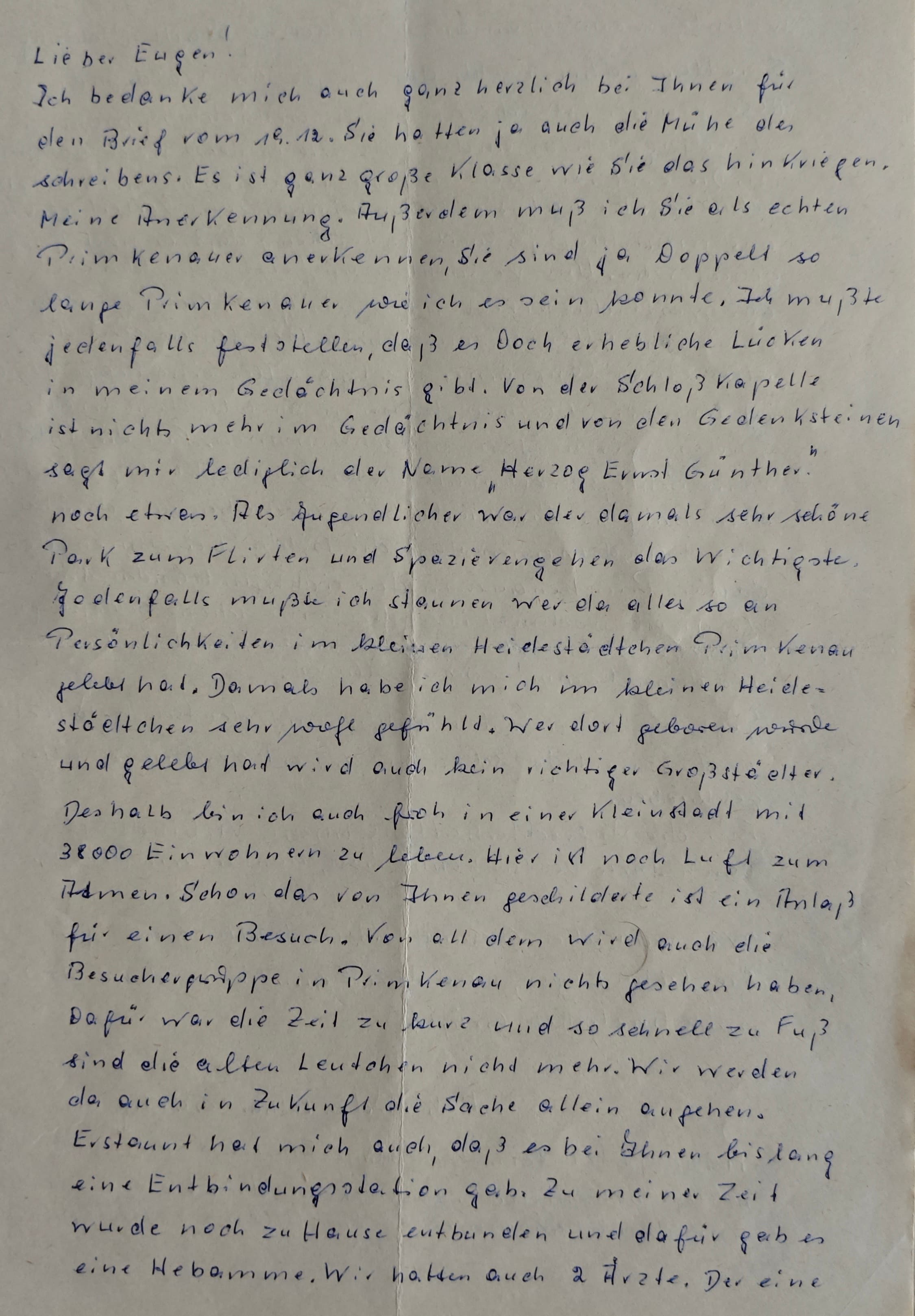 List od Eckhard i Lothar Gärtig - Strona 1