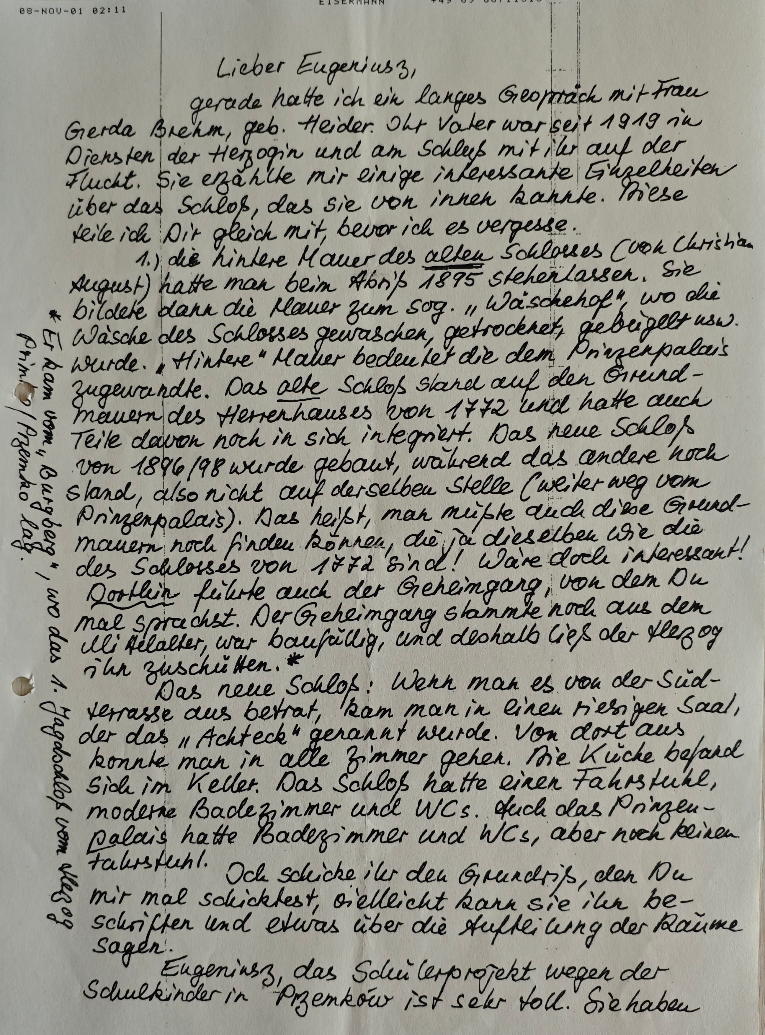 List od Gabrieli Eisermann - Strona 1