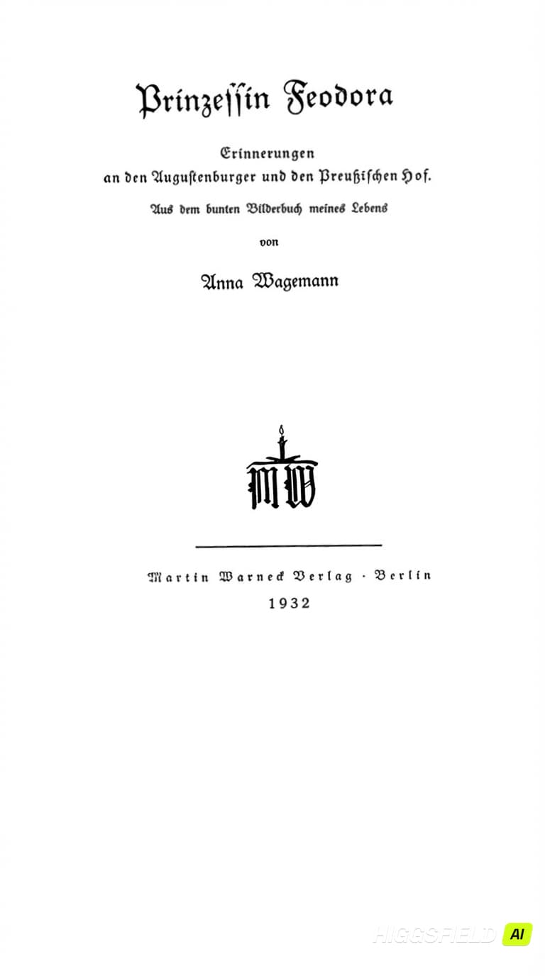 Księżna Teodora. Wspomnienia z augustenburskiego i pruskiego dworu