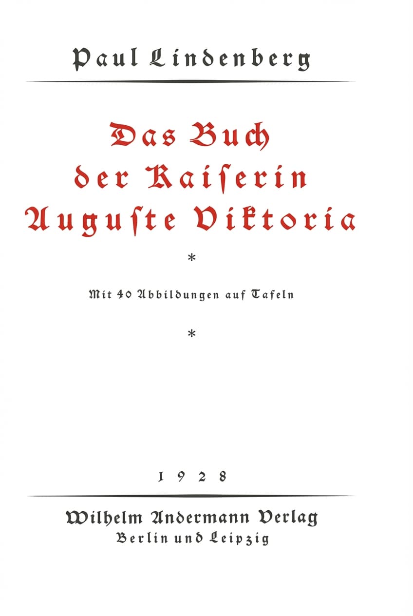 Książka cesarzowej Augusty Wiktorii