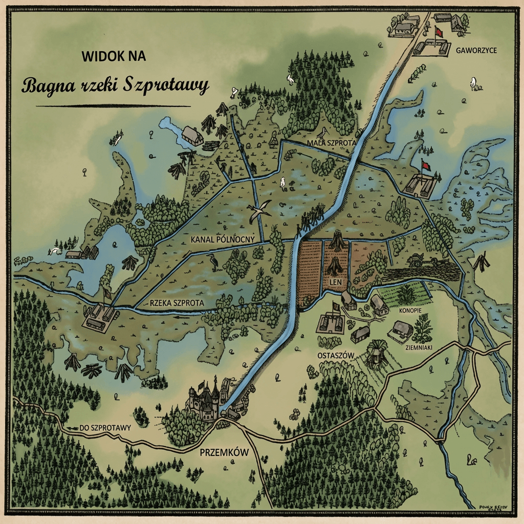 Widok na Bagna Rzeki Szprotawy